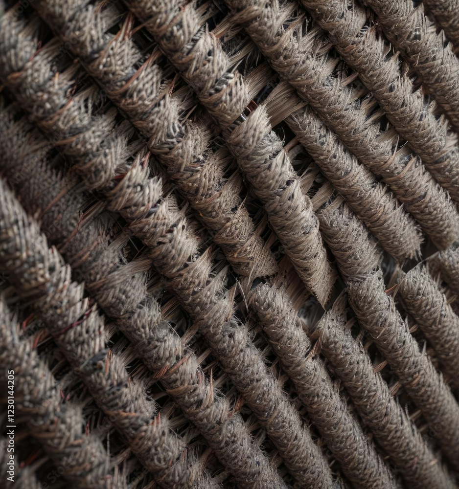 Soft focus of threads weaving together in a diagonal pattern, colorful, sewing Soft focus of threads weaving together in a diagonal pattern, colorful, sewing