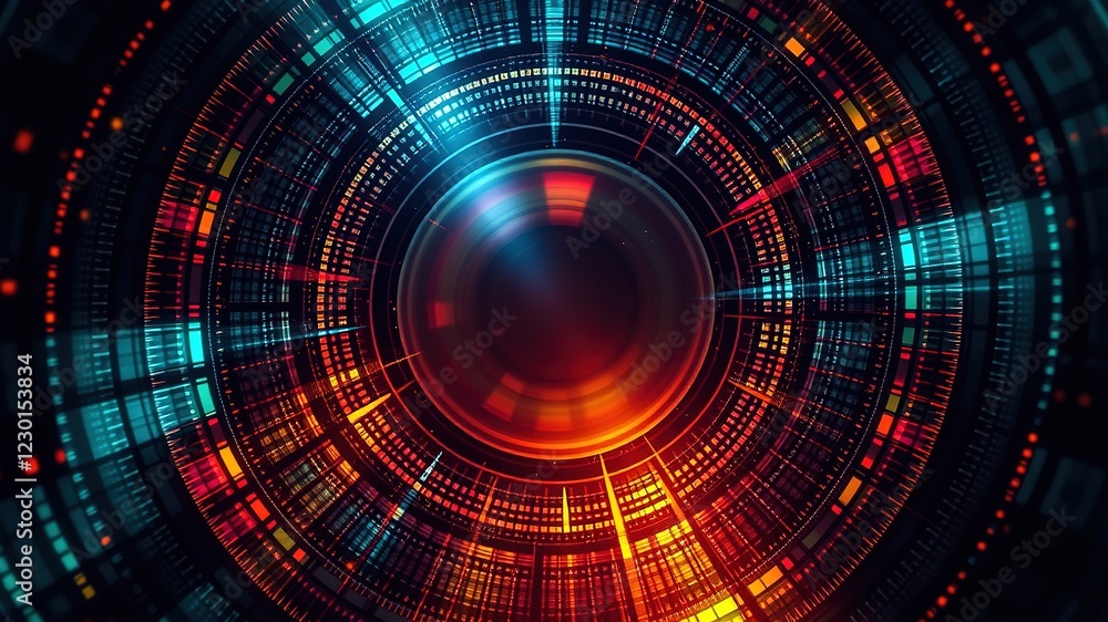 Colorful Circle Art, Dynamic Design Colorful Circle Art, Dynamic Design