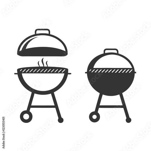 Clean Barbecue Grill Bundle Vector Design