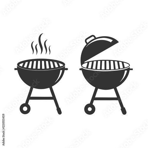 Clean Barbecue Grill Bundle Vector Design