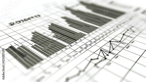 Wallpaper Mural Financial Report Charts and Graphs Torontodigital.ca