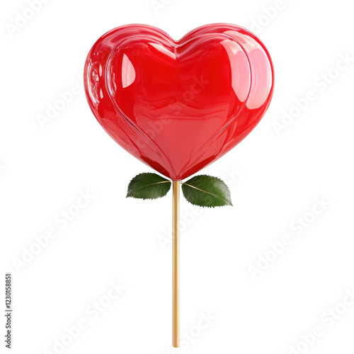 Valentine party photo booth prop isolated on white or transparent background