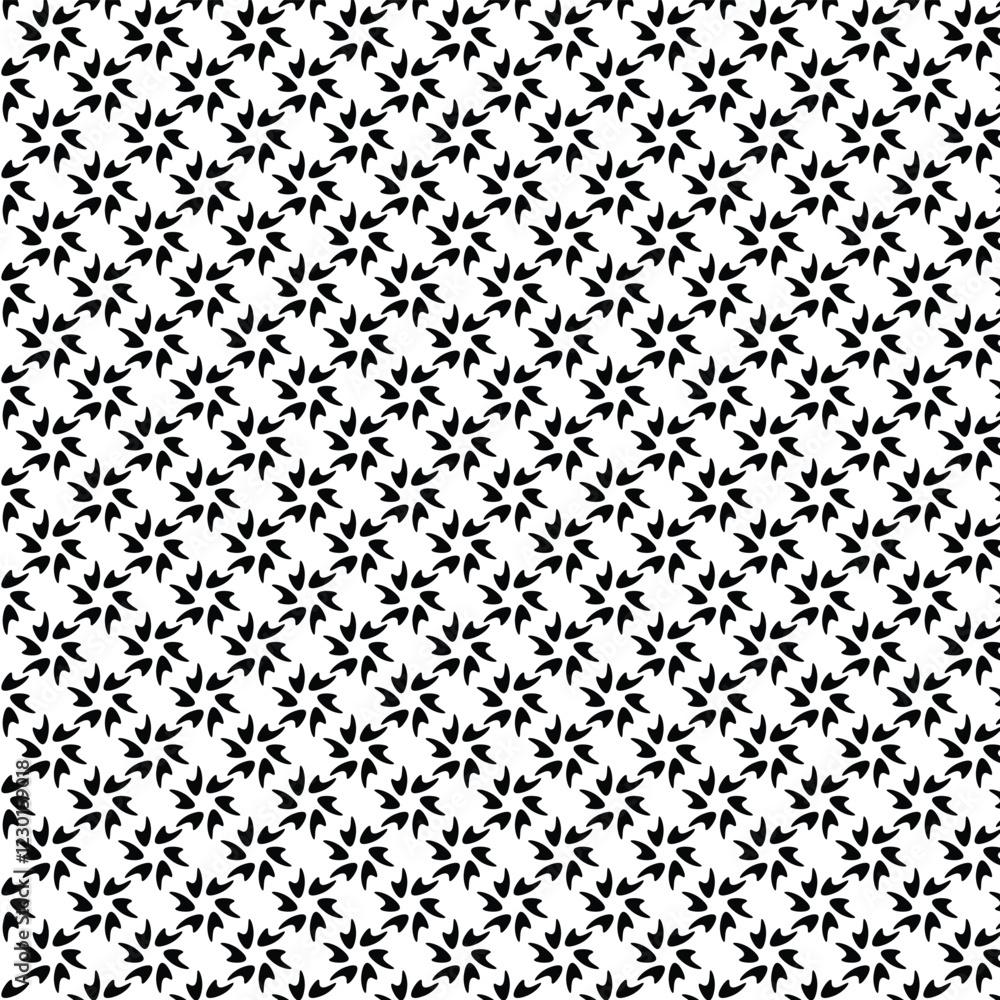 Geometric floral set of seamless patterns. Black and white vector backgrounds. Geometric floral set of seamless patterns. Black and white vector backgrounds.
