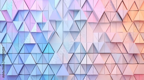 Visualize data through an artistic representation of interconnected geometric forms.