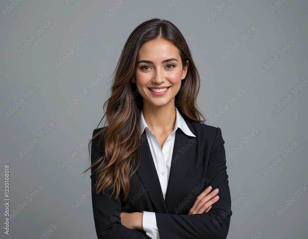 Close up photo portrait of beautiful Latin American woman with curly hair and glasses, businesswoman inside office building smiling and looking at camera Close up photo portrait of beautiful Latin American woman with curly hair and glasses, businesswoman inside office building smiling and looking at camera