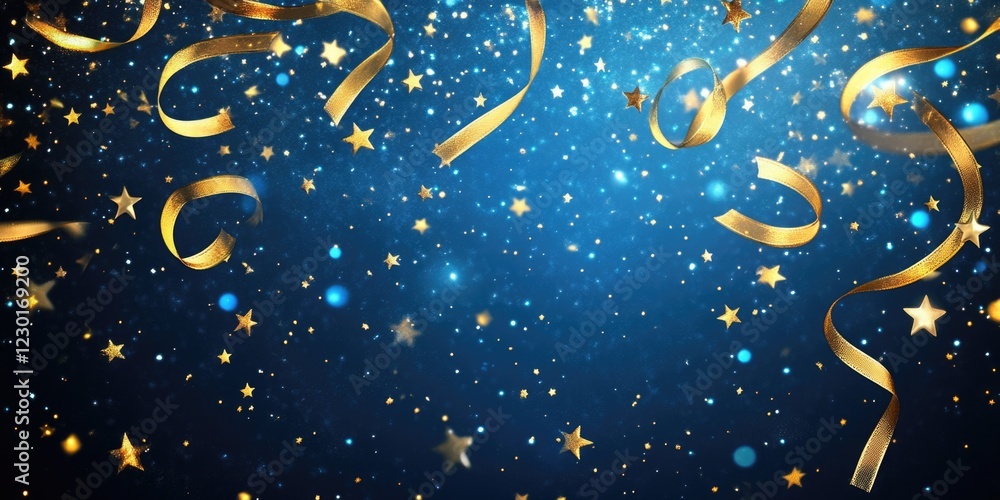 Naklejka premium Celebration with Confetti
