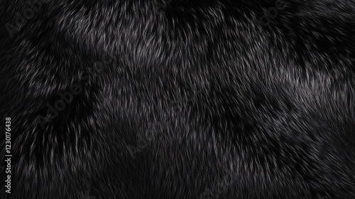 A vector illustration of a velvety panther fur texture in deep black with subtle sheen.