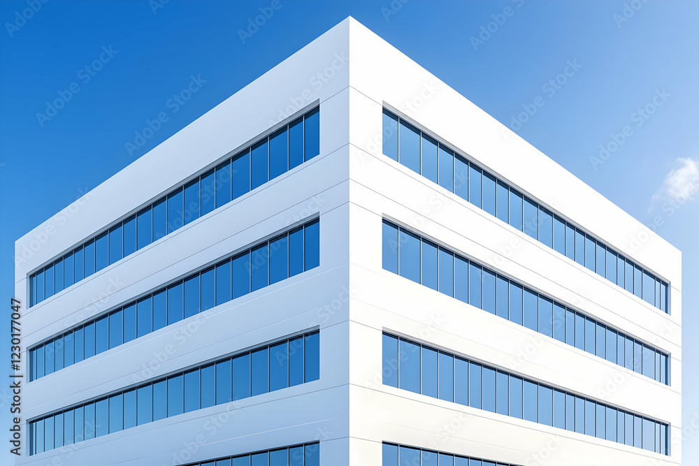 Modern office building, clear sky. Architecture design Modern office building, clear sky. Architecture design