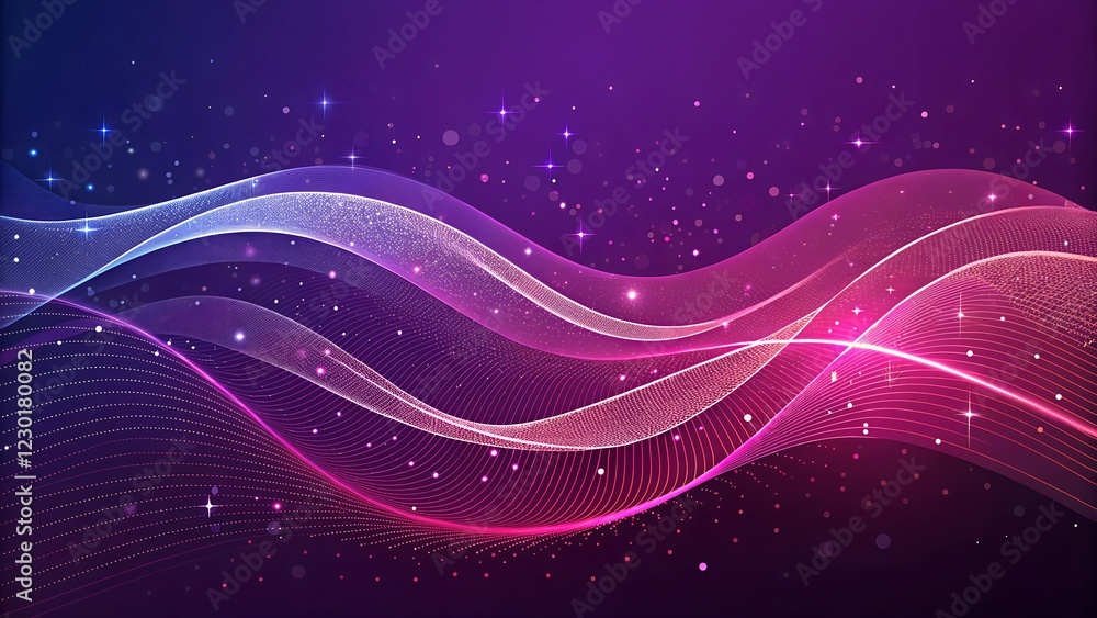 Obraz premium abstract background with stars wave