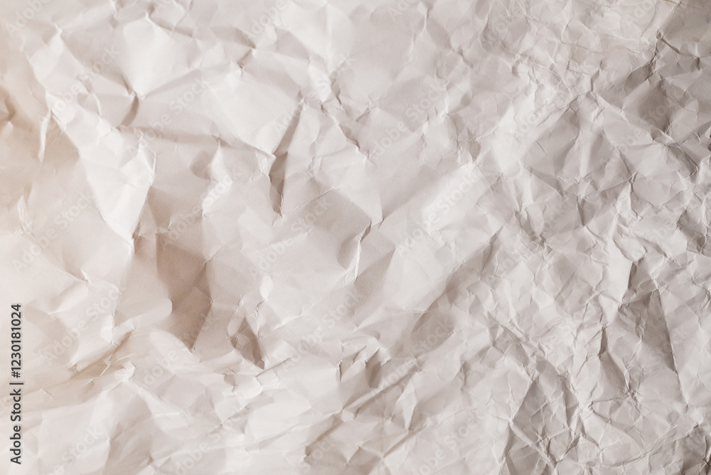 Obraz premium Crumpled white paper background.