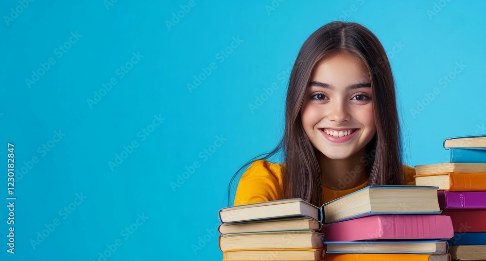 schoolgirl holding books, embracing knowledge and a love for reading, enrichment and upskilling education theme schoolgirl holding books, embracing knowledge and a love for reading, enrichment and upskilling education theme