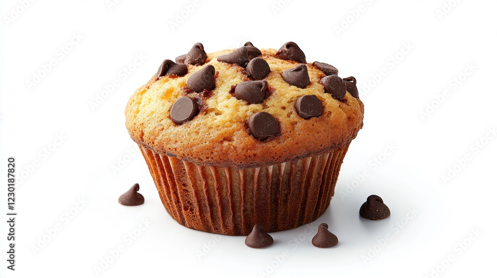 Delicious Chocolate Chip Muffin with Semi-Sweet Chocolate Chips Delicious Chocolate Chip Muffin with Semi-Sweet Chocolate Chips