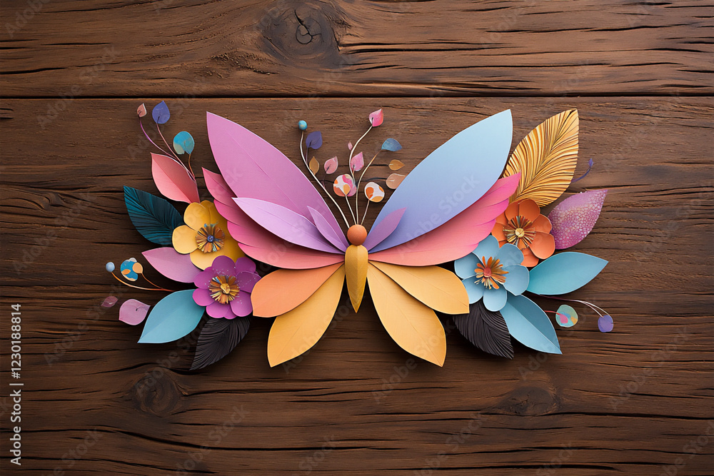 Fototapeta premium decorative paper piece display