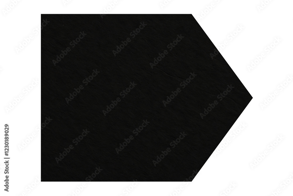 Arrow with texture of black paper isolated on white Arrow with texture of black paper isolated on white