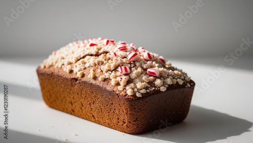 Classic Gingerbread Loaf with Candy Cane Crumble photo