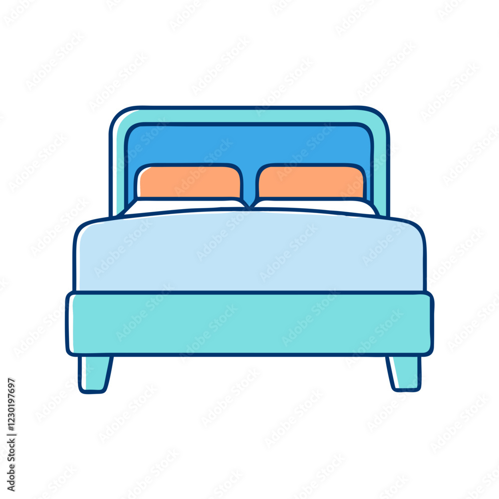 bed icon, bed vector illustration-simple illustration of bed, perfect for bed logos and icons bed icon, bed vector illustration-simple illustration of bed, perfect for bed logos and icons