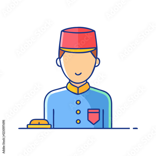 bellhop icon, bellhop vector illustration-simple illustration of bellhop, perfect for bellhop logos and icons