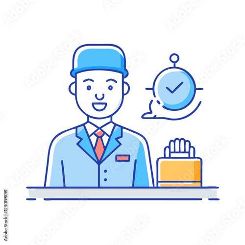 concierge icon, concierge vector illustration-simple illustration of concierge, perfect for concierge logos and icons