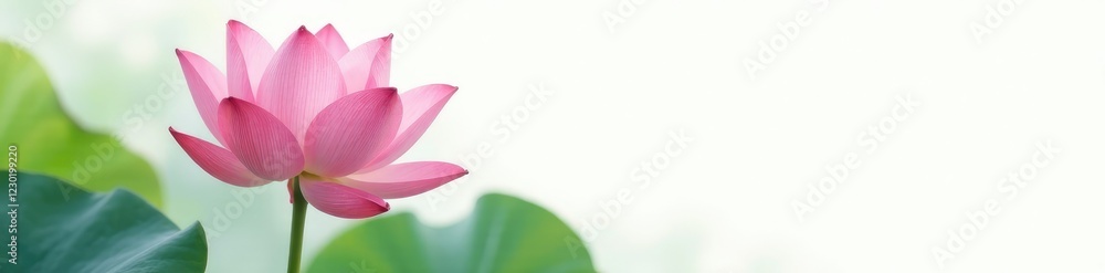 Roseum plenum lotus flower in a serene environment on white background, peaceful, elegant Roseum plenum lotus flower in a serene environment on white background, peaceful, elegant