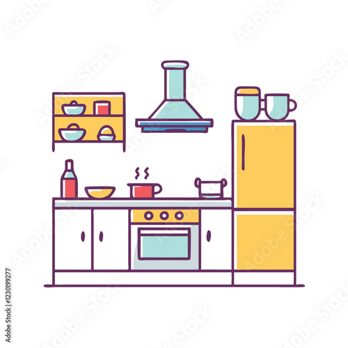 kitchenette icon, kitchenette vector illustration-simple illustration of kitchenette, perfect for kitchenette logos and icons