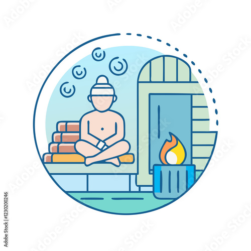 sauna icon, sauna vector illustration-simple illustration of sauna, perfect for sauna logos and icons