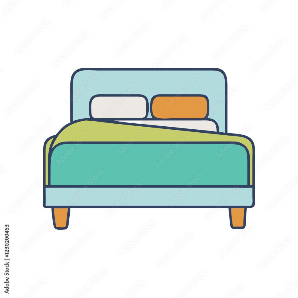 single bed icon, single bed vector illustration-simple illustration of single bed, perfect for single bed logos and icons single bed icon, single bed vector illustration-simple illustration of single bed, perfect for single bed logos and icons