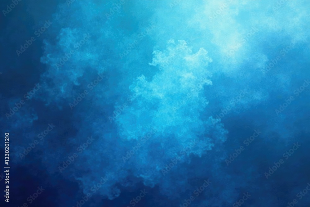 Obraz premium Softly glowing blue mist with a rough texture, ethereal, blue haze, blue mist