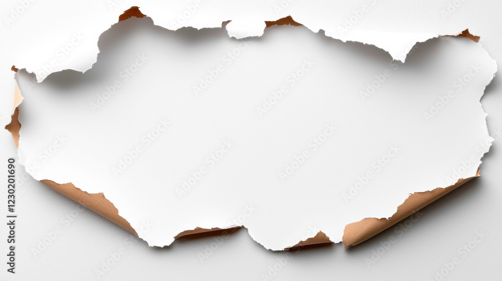 Minimalistic Torn Paper with Soft Fibrous Texture Minimalistic Torn Paper with Soft Fibrous Texture