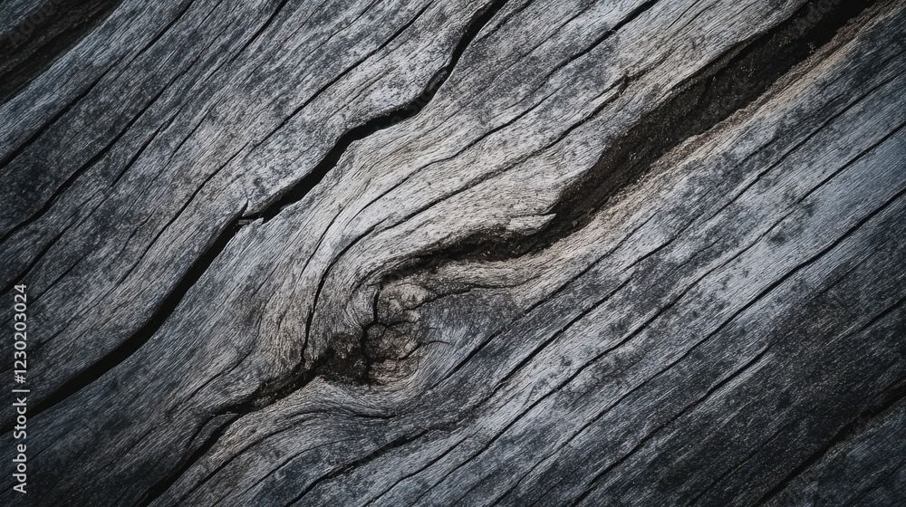 Close-up of weathered wood, showing intricate grain and cracks. Close-up of weathered wood, showing intricate grain and cracks.
