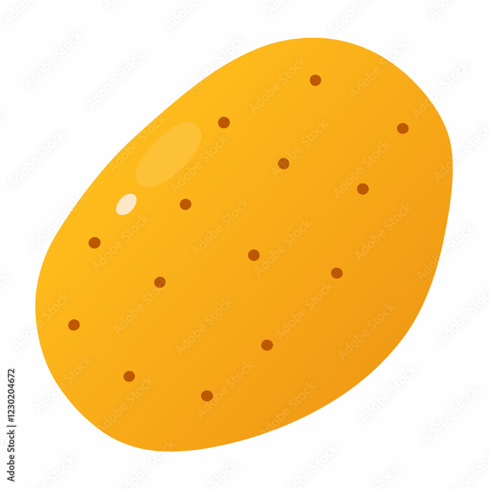 testy and fresh potato vector icon on white background