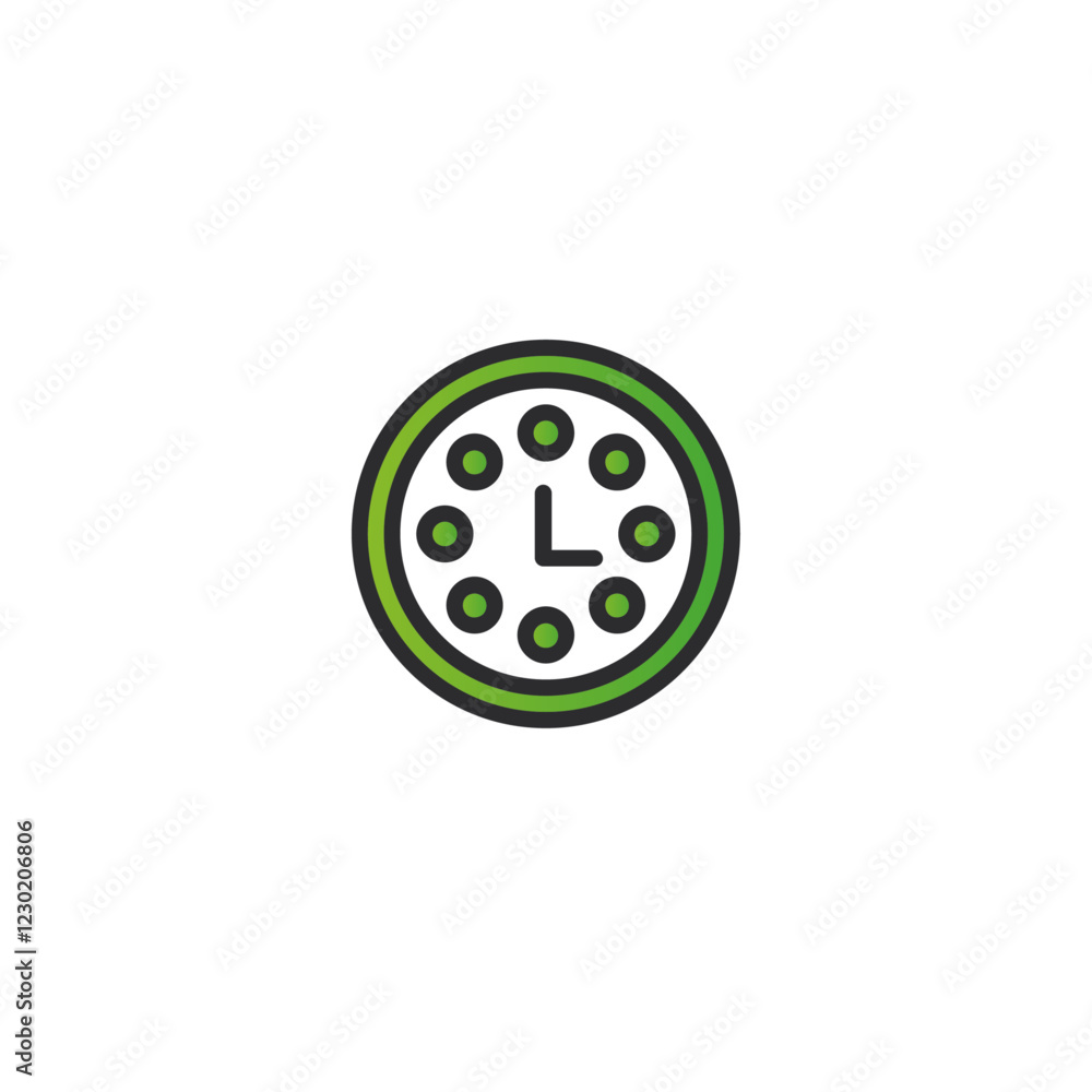 Clock icon flat vector design