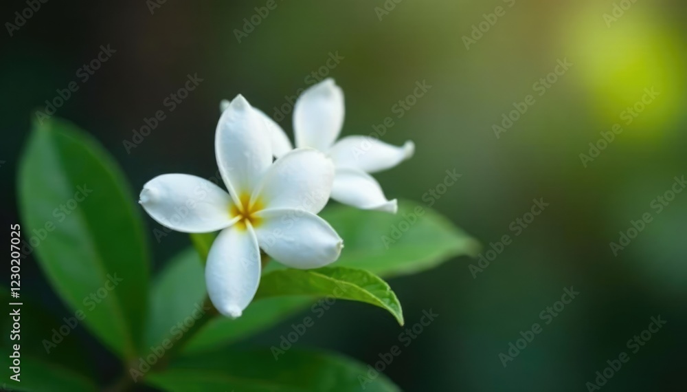 A single jasmine flower with its delicate petals, solitary, plant, isolated A single jasmine flower with its delicate petals, solitary, plant, isolated
