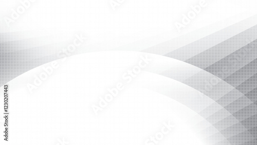 Abstract  white and gray color, modern design stripes background with curve lines and net pattern. Vector illustration.