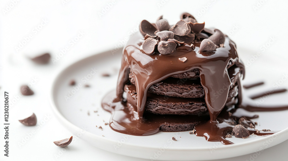 Brown Chocolate Drops with Glossy Surface Brown Chocolate Drops with Glossy Surface