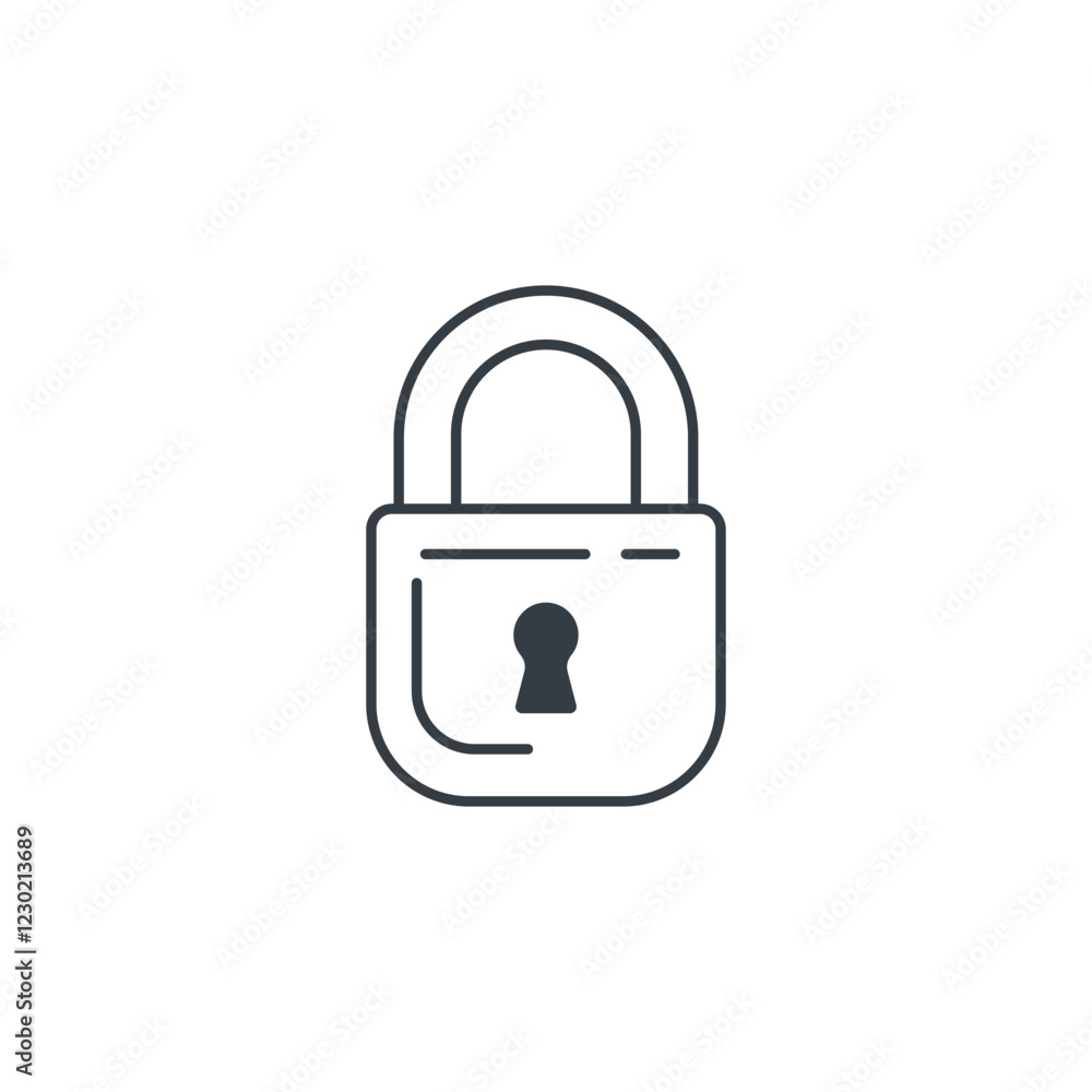 Padlock icon symbol vector illustration isolated on white background Padlock icon symbol vector illustration isolated on white background