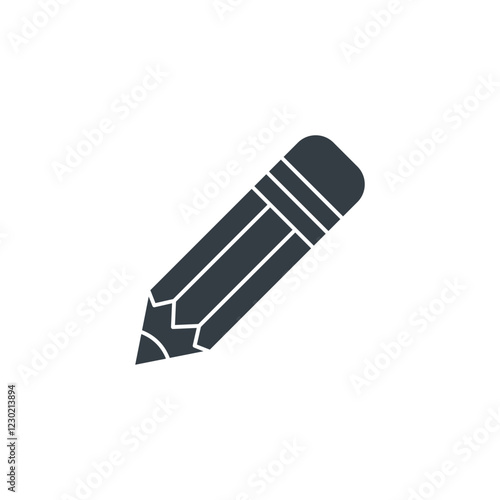 Pencil icon symbol vector illustration isolated on white background