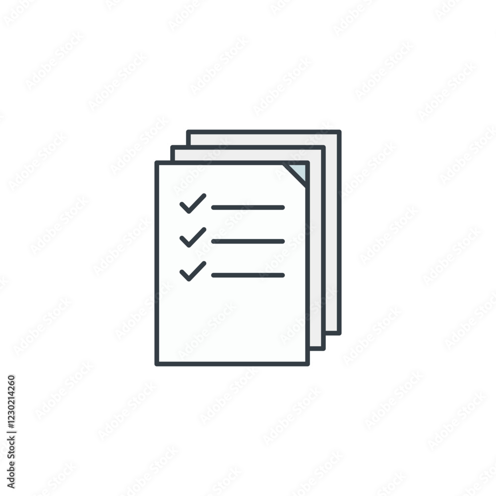 Tax Form icon symbol vector illustration isolated on white background Tax Form icon symbol vector illustration isolated on white background