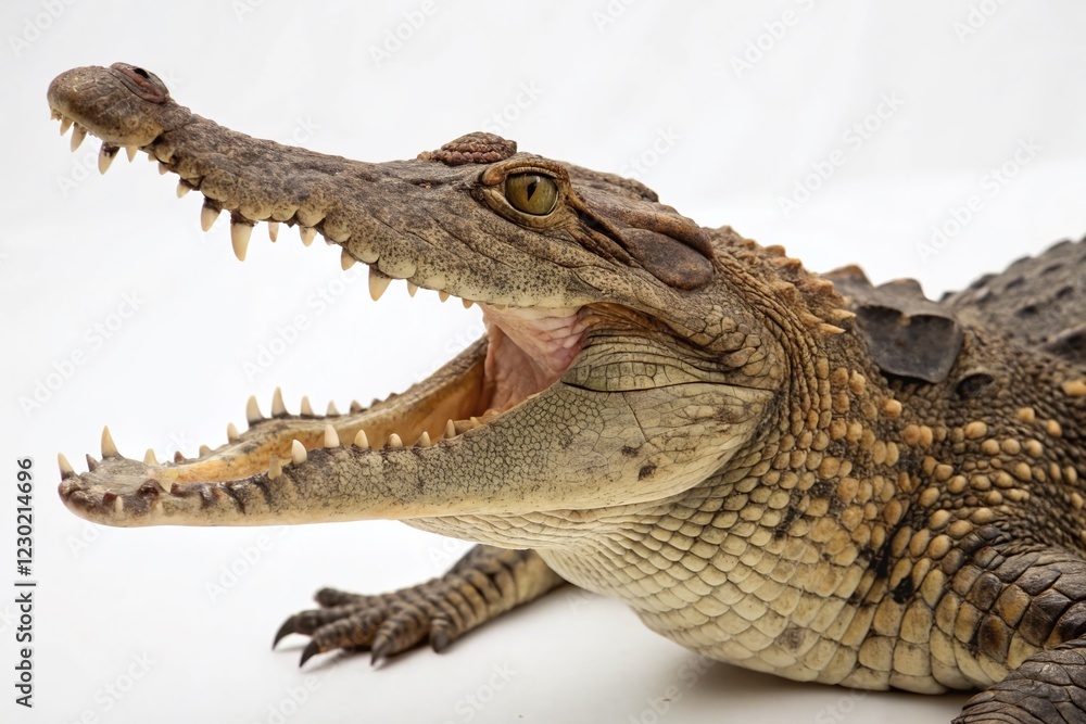 Obraz premium High-Resolution PNG Image: Crocodile Alligator Reptile Animal Close-Up