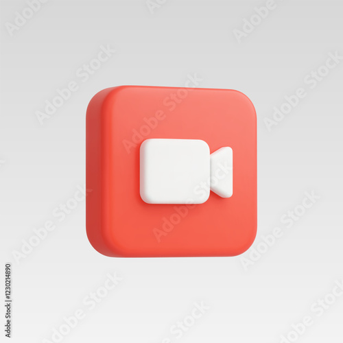 3d Realistic Video Camera icon vector illustration