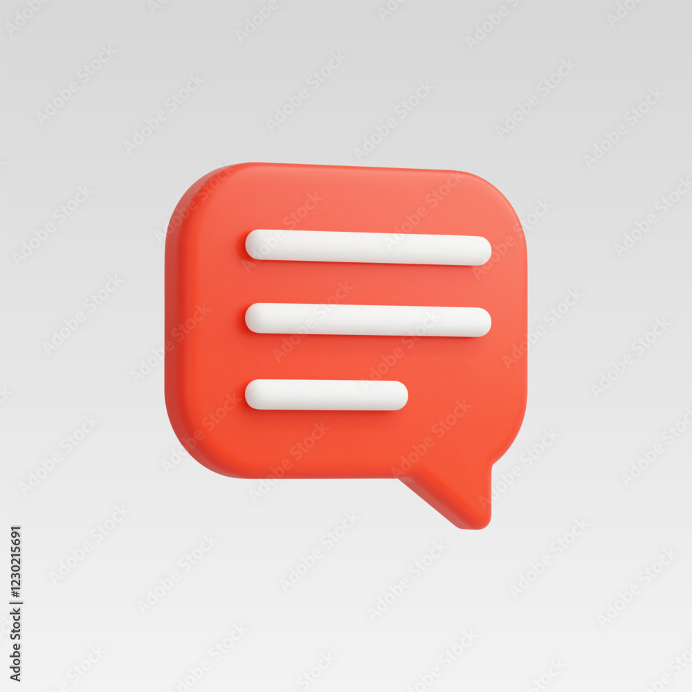 3d Realistic Chat or Message Icon vector illustration 3d Realistic Chat or Message Icon vector illustration