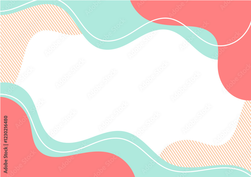 Flat design vector background with pastel waves shapes Flat design vector background with pastel waves shapes