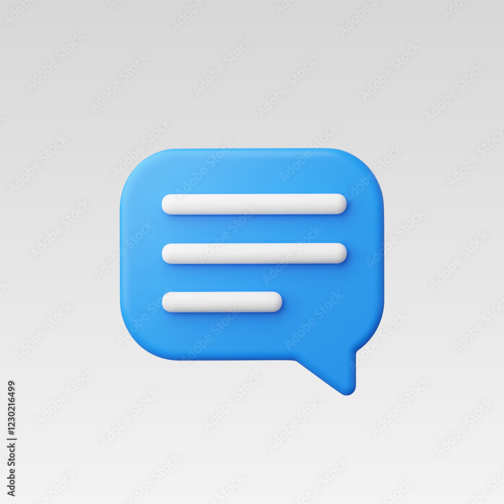 3d Realistic Chat or Message Icon vector illustration 3d Realistic Chat or Message Icon vector illustration