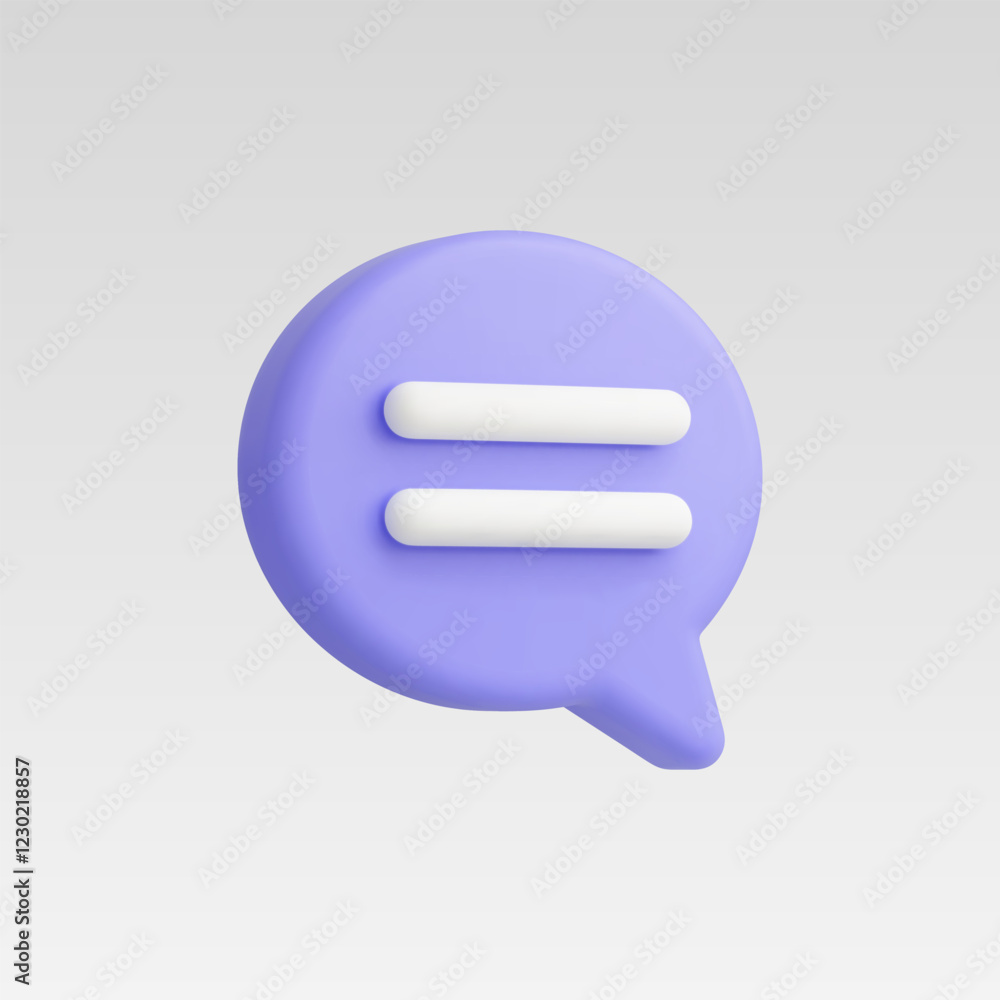 3d Realistic Chat or Message icon vector illustration 3d Realistic Chat or Message icon vector illustration