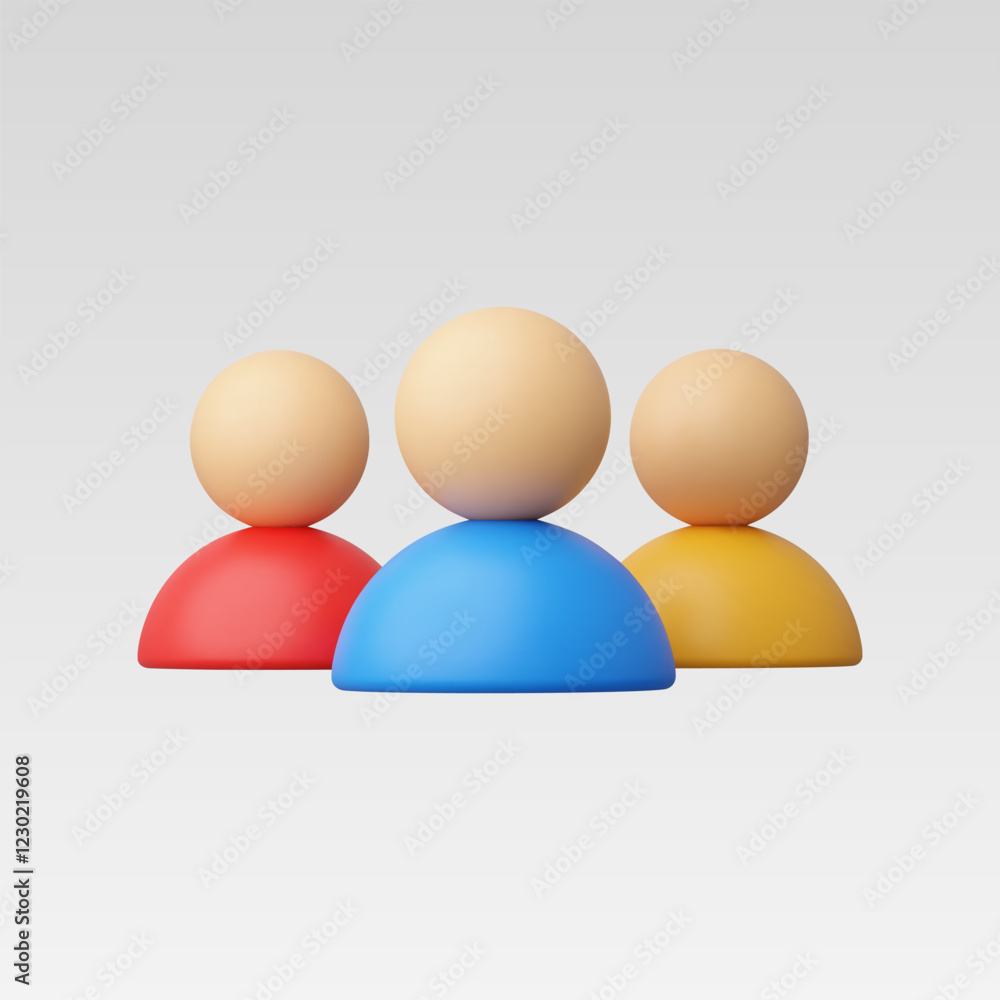 3d Realistic Group of people, Team work concept vector illustration 3d Realistic Group of people, Team work concept vector illustration