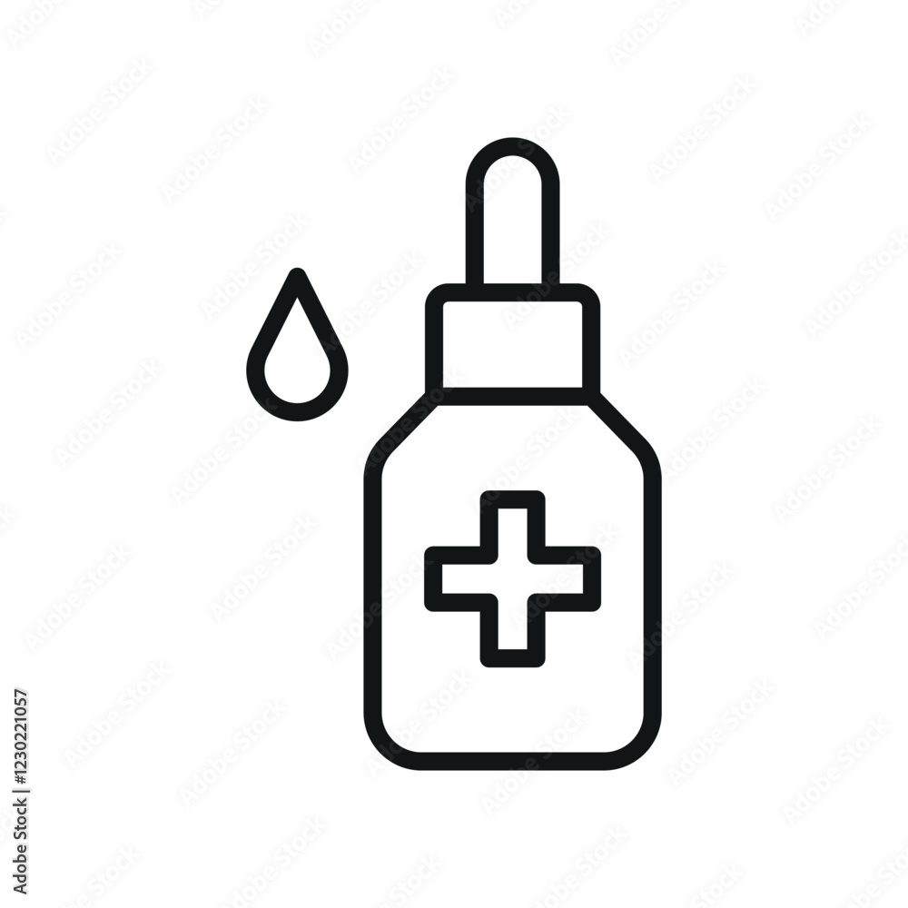 Dropping bottle icon showing fluid in motion, creating a dramatic visual of liquid escaping the bottle Dropping bottle icon showing fluid in motion, creating a dramatic visual of liquid escaping the bottle