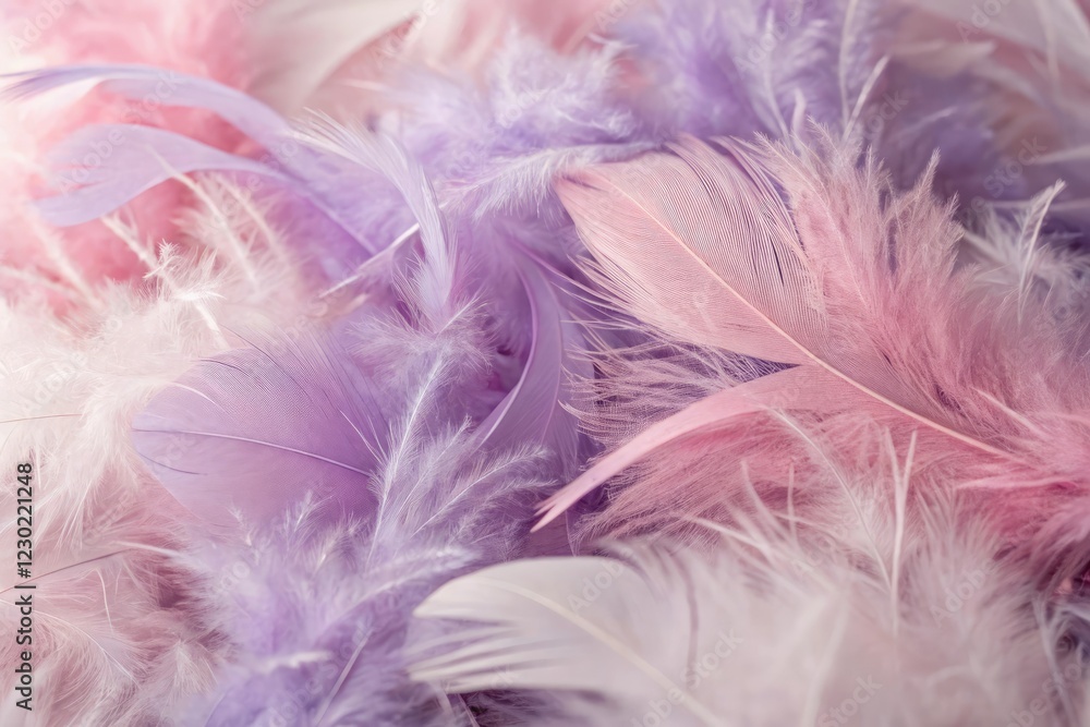 Pastel feathers in shades of lavender and powder pink create a romantic and feminine look, soft focus, subtle texture, peaceful scene, calming atmosphere, delicate patterns Pastel feathers in shades of lavender and powder pink create a romantic and feminine look, soft focus, subtle texture, peaceful scene, calming atmosphere, delicate patterns