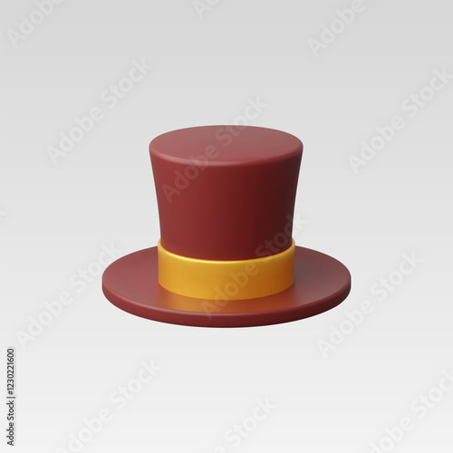 3d Realistic Magic hat icon vector illustration