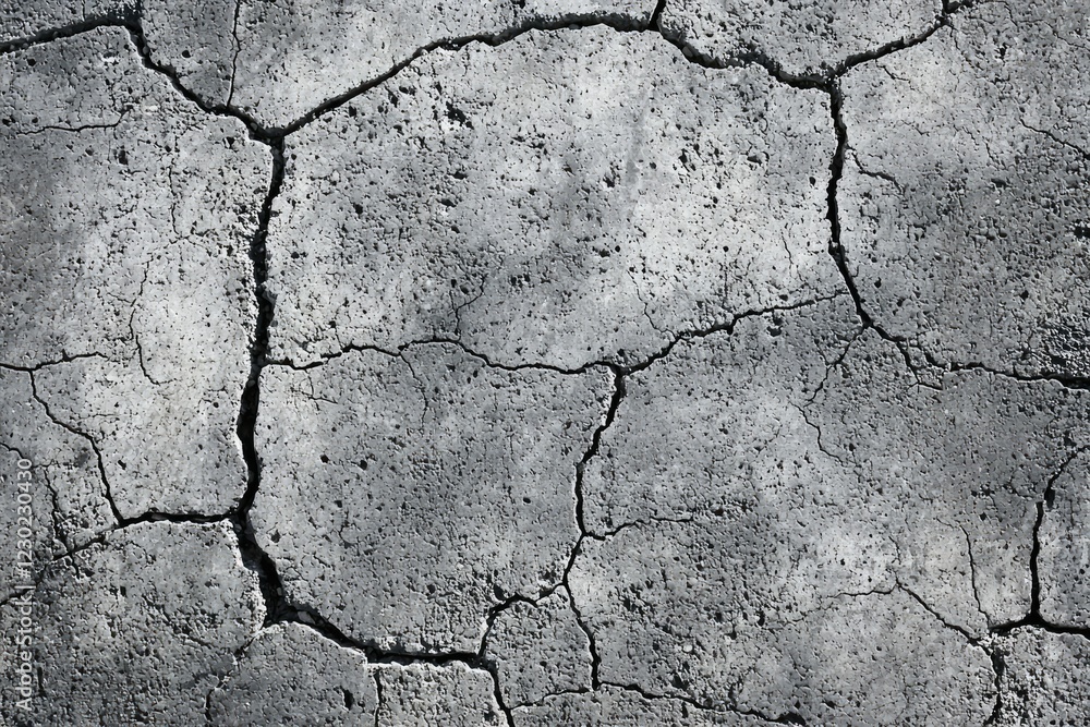 Obraz premium Cracked Grey Stone Surface Texture Background