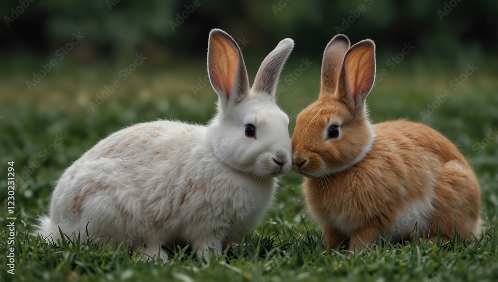 rabbit in the grass rabbit in the grass