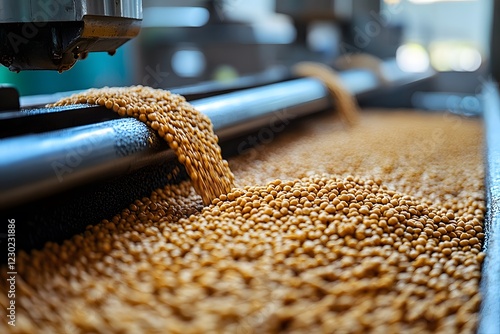 Soybean Processing and Industrial Agriculture Conveyor Scene for Production Design